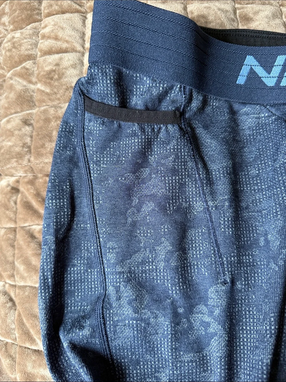 Nike Pro Compression Base Layer Tights in Navy Blue Large